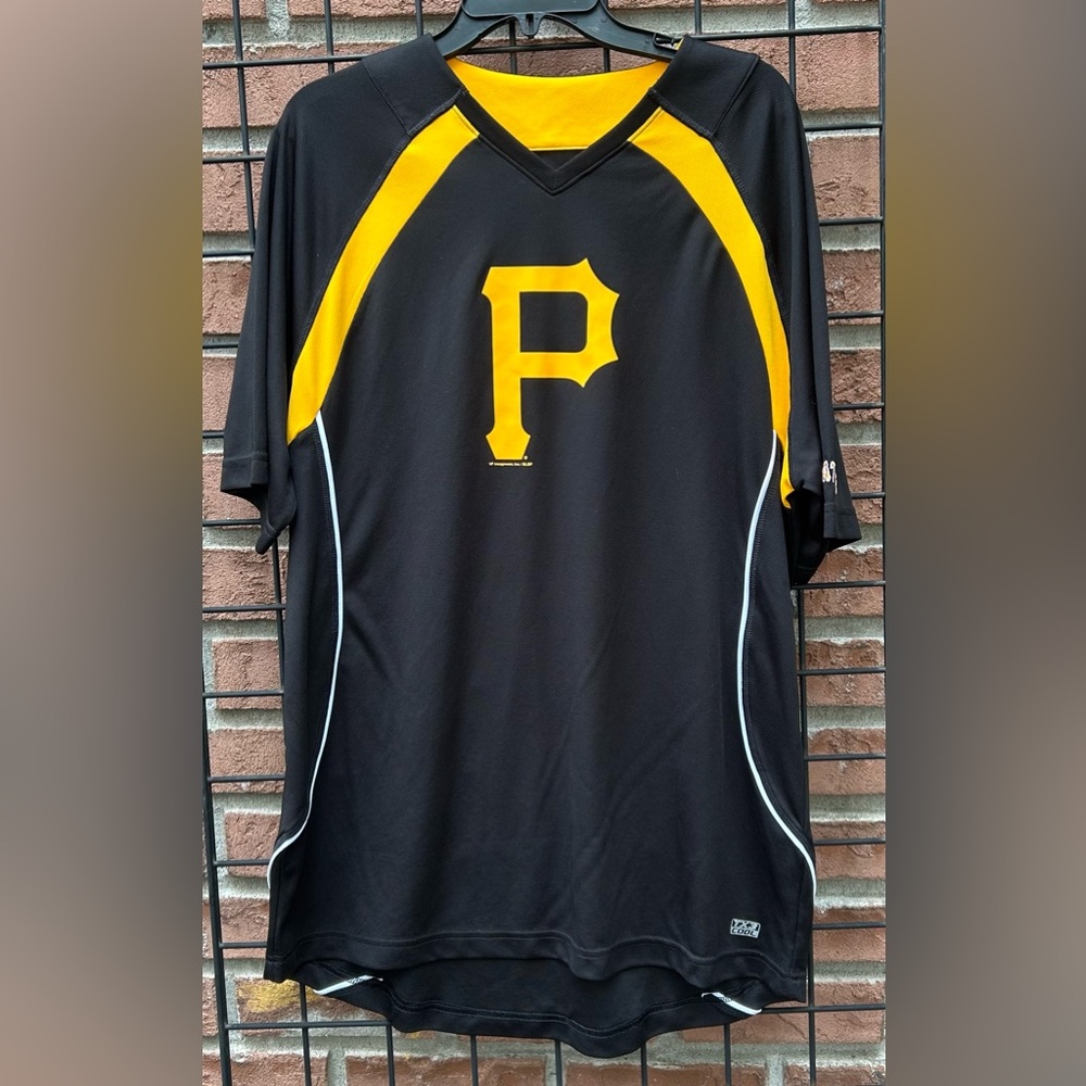 Pittsburgh Pirates Black Jersey with Yellow Embroidery